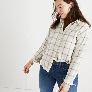 Madewell flannel oversized ex-boyfriend large windowpane